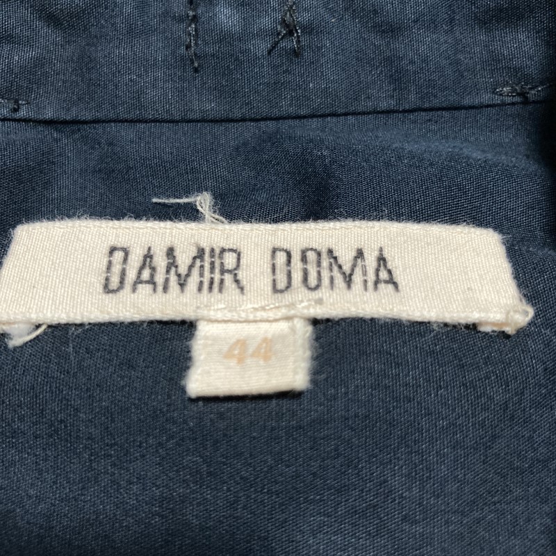 DAMIR DOMA★激レア★美ライン&モード★ロング 長袖シャツ コート パイピング紐ロープ 黒 44 ベルギー製 正規 ダミールドーマ ダミールドマ