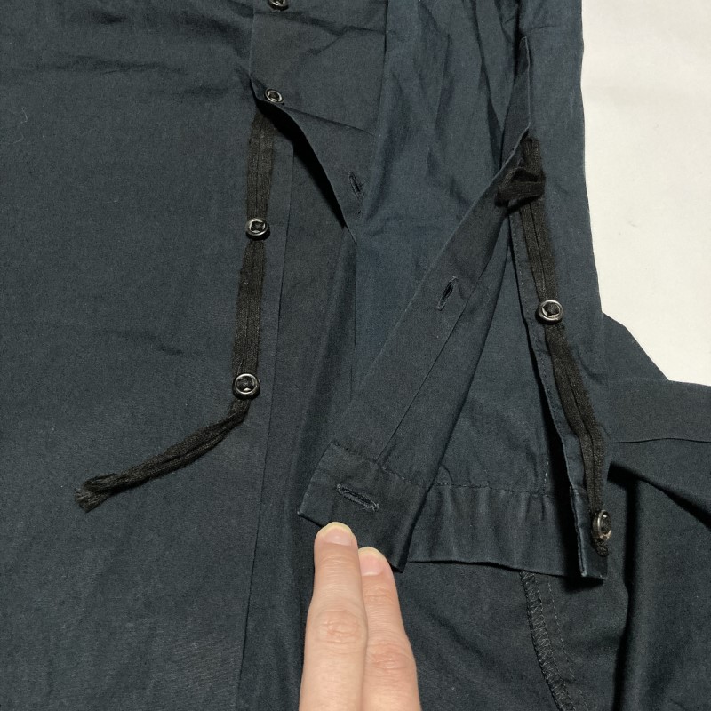 DAMIR DOMA★激レア★美ライン&モード★ロング 長袖シャツ コート パイピング紐ロープ 黒 44 ベルギー製 正規 ダミールドーマ ダミールドマ